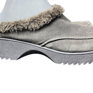 Lower East Side Gray Suede Faux Fur Shoes
